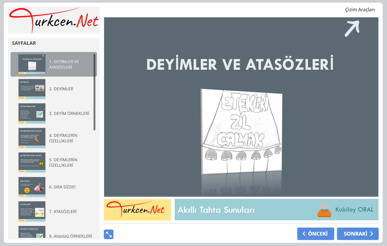 💡 Deyimler ve Atasözleri Akıllı Tahta Sunumu