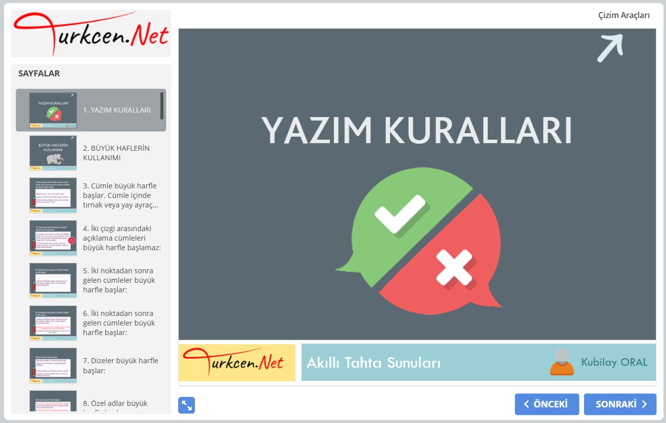 📝 Yazım Kuralları Akıllı Tahta Sunumu