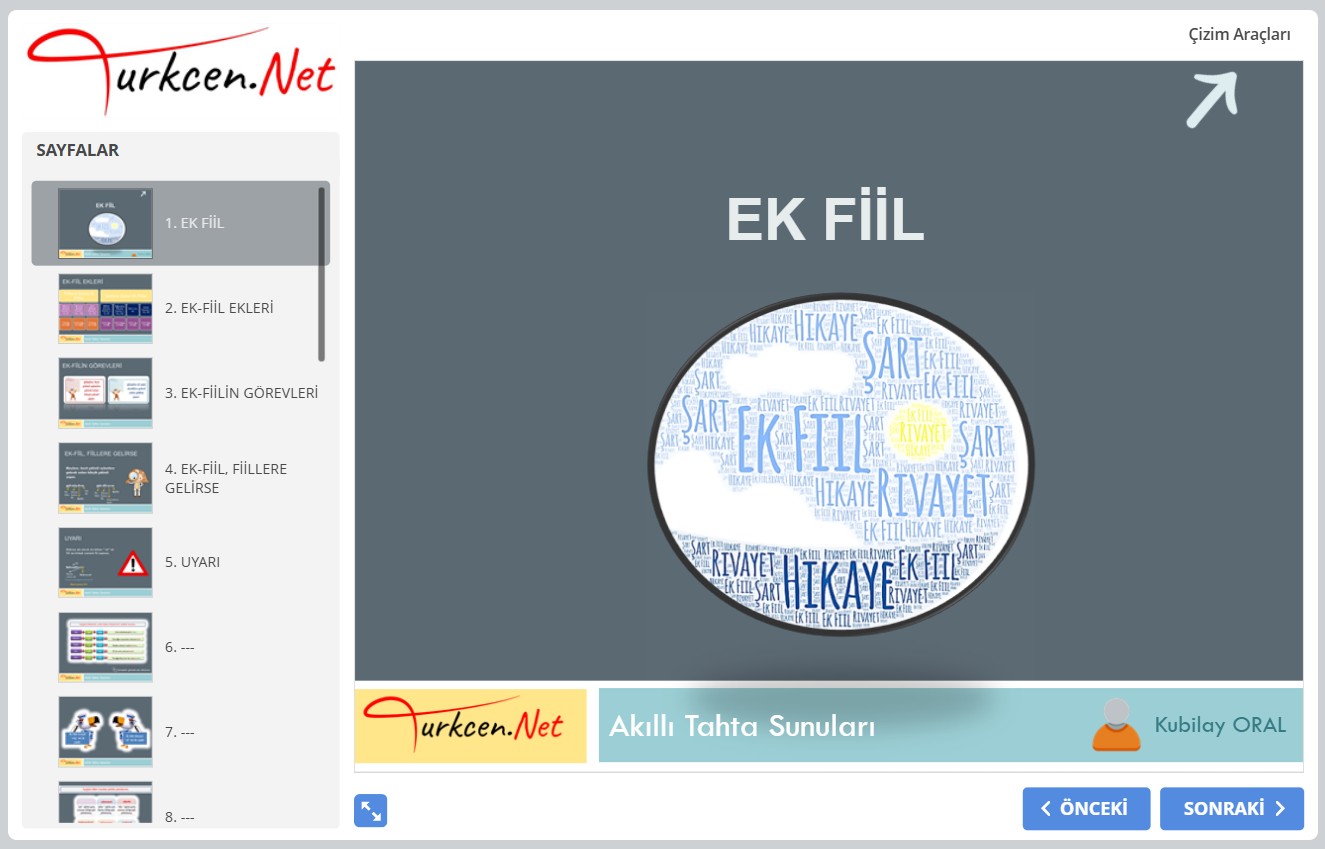 🧩 7. Sınıf Ek Fiil Akıllı Tahta Sunumu