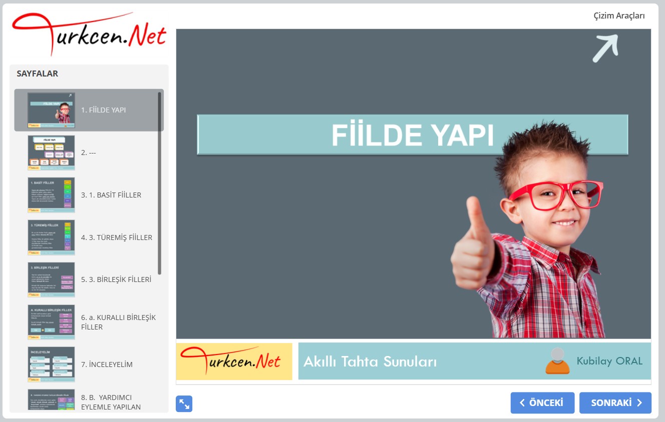 🏗️ Fiillerde Yapı Akıllı Tahta Sunumu