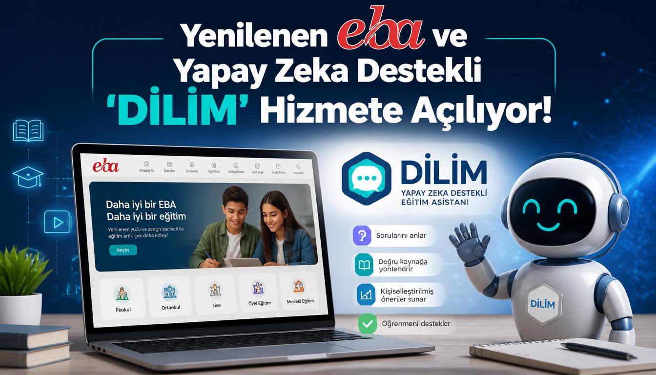 Yenilenen EBA ve Yapay Zeka Destekli 'DİLİM' Hizmete Açılıyor!